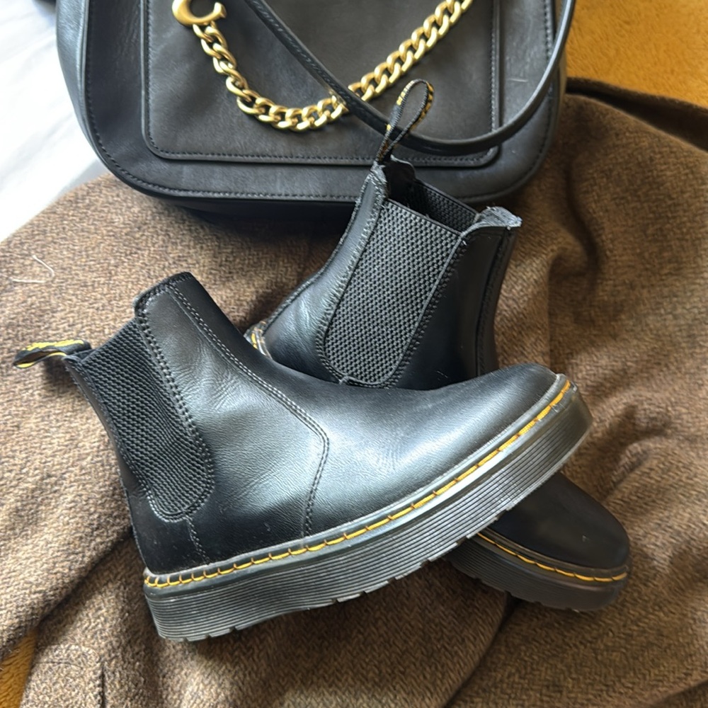 Dr. Martens Dorrian
 Yellow Smooth Leather  Boots